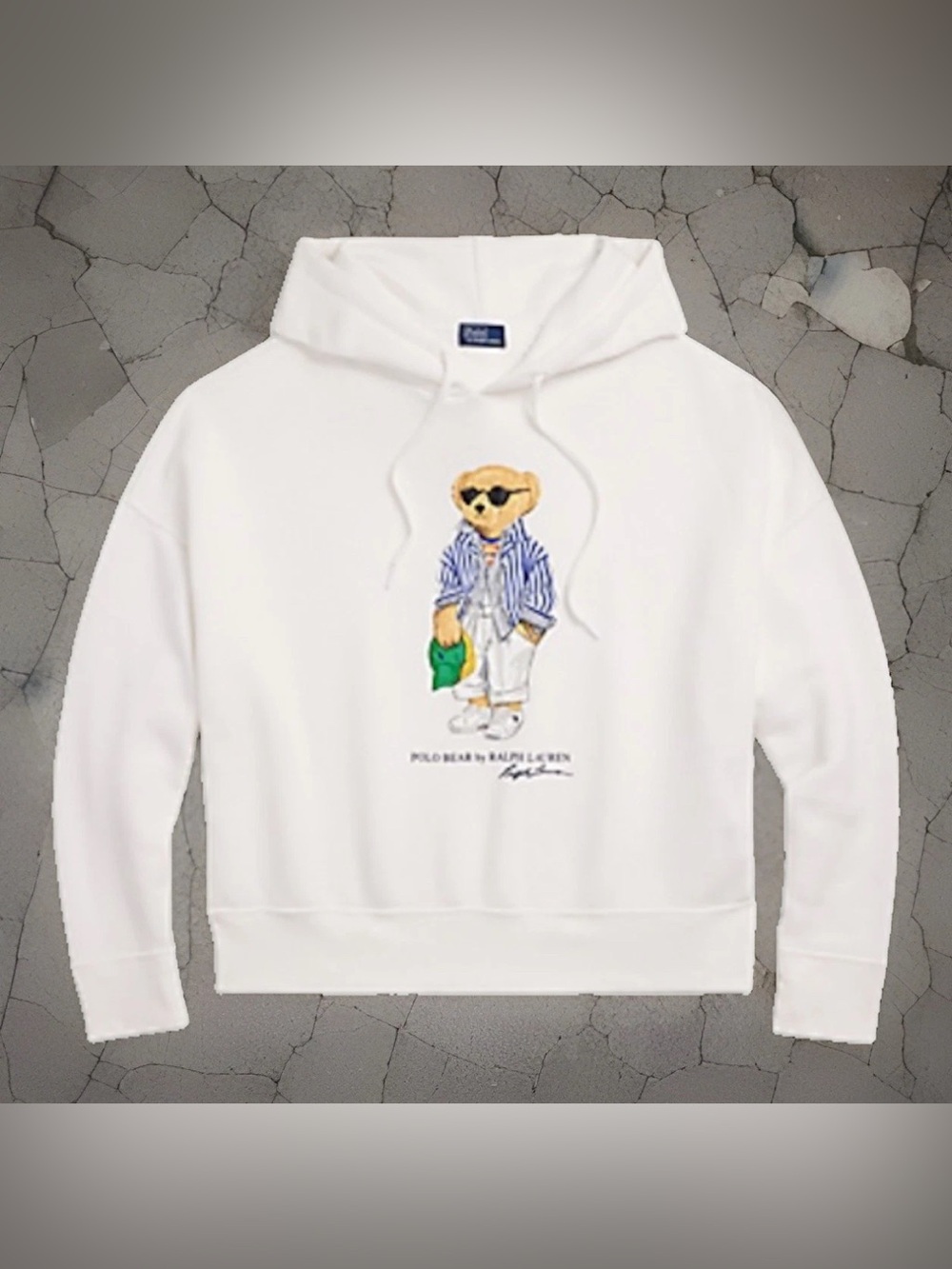Polo Ralph Lauren Preppy Bear Fleece Hoodie Sweatshirt